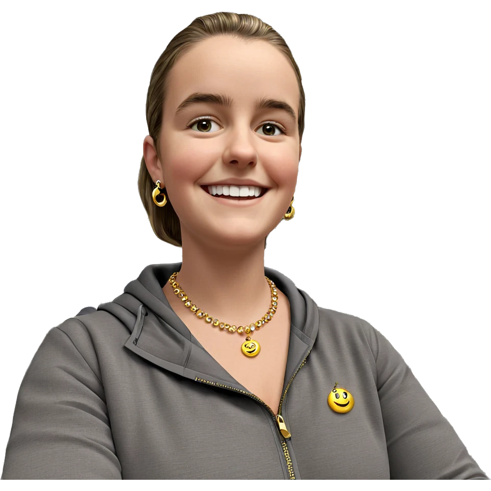 smiling solo with jewelry adornments emoji