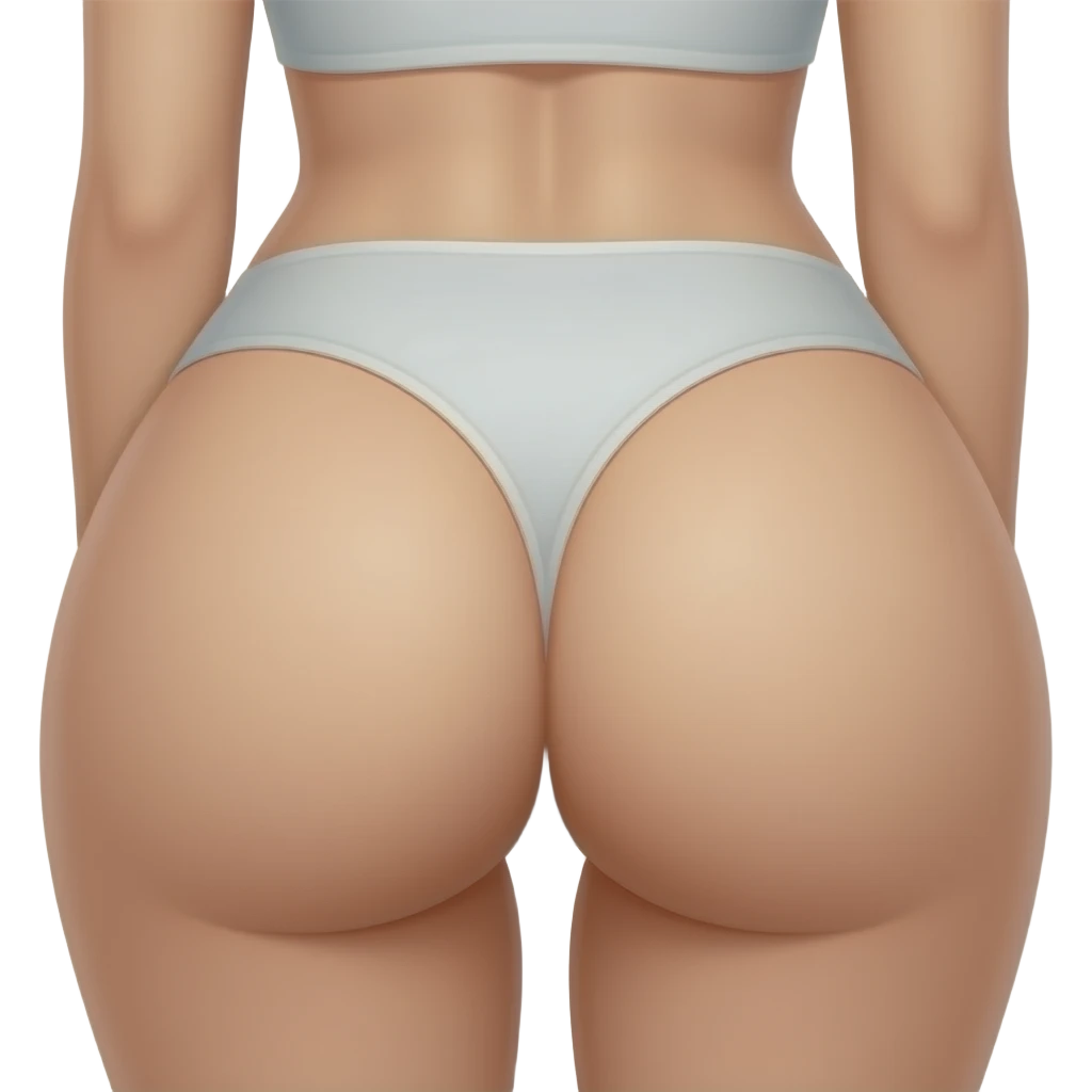 Naked girl full photo bottom with a bum emoji
