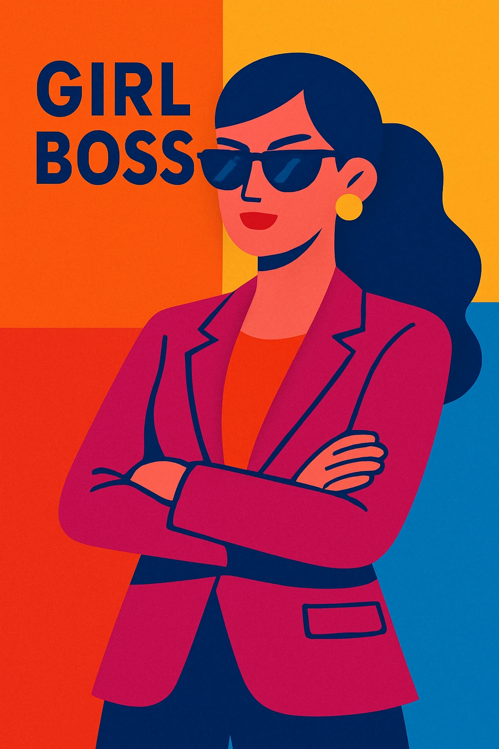 girl boss, confident, stylish, empowering, modern, vibrant colors emoji