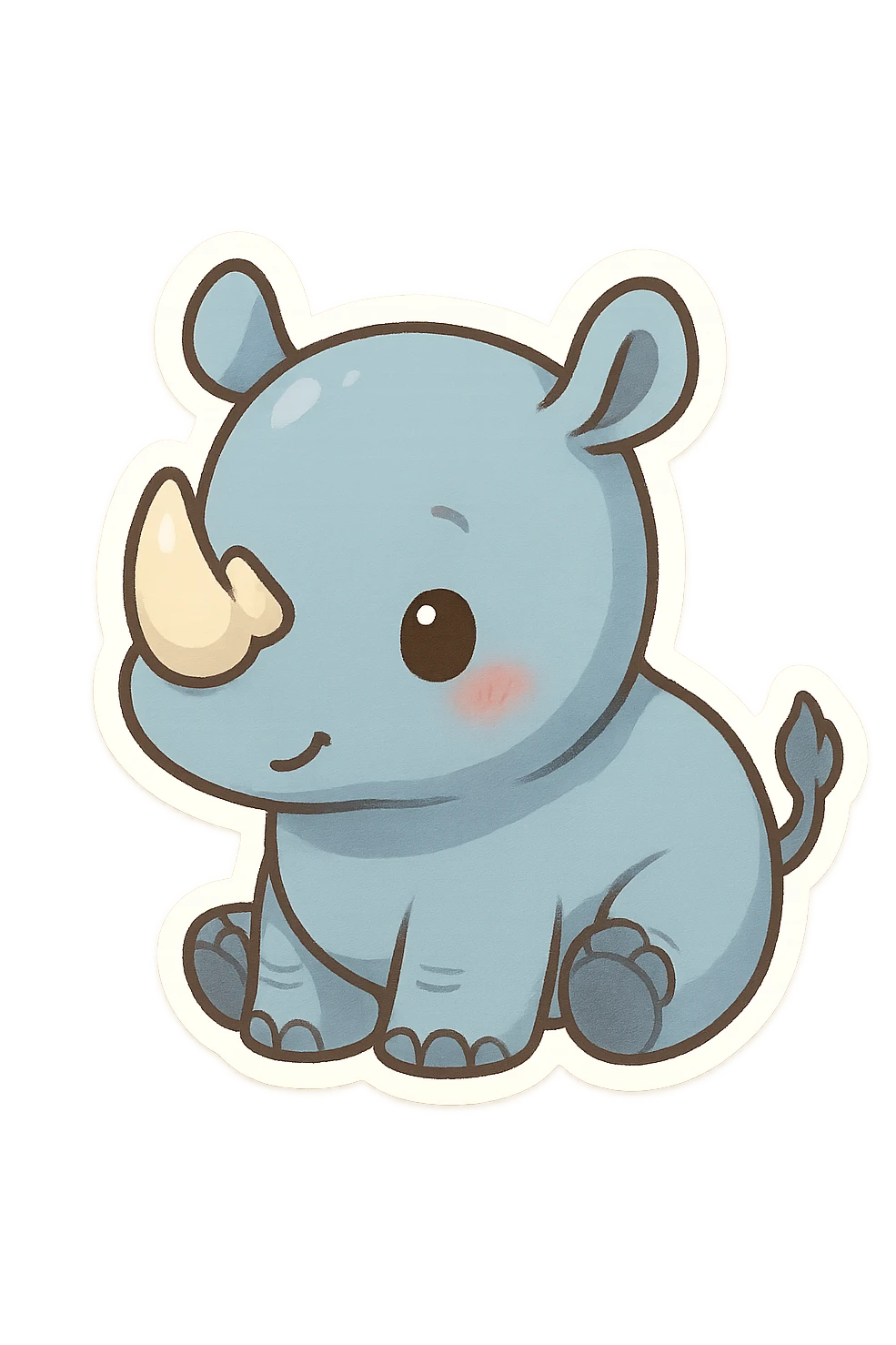 cute blue baby rhinoceros emoji