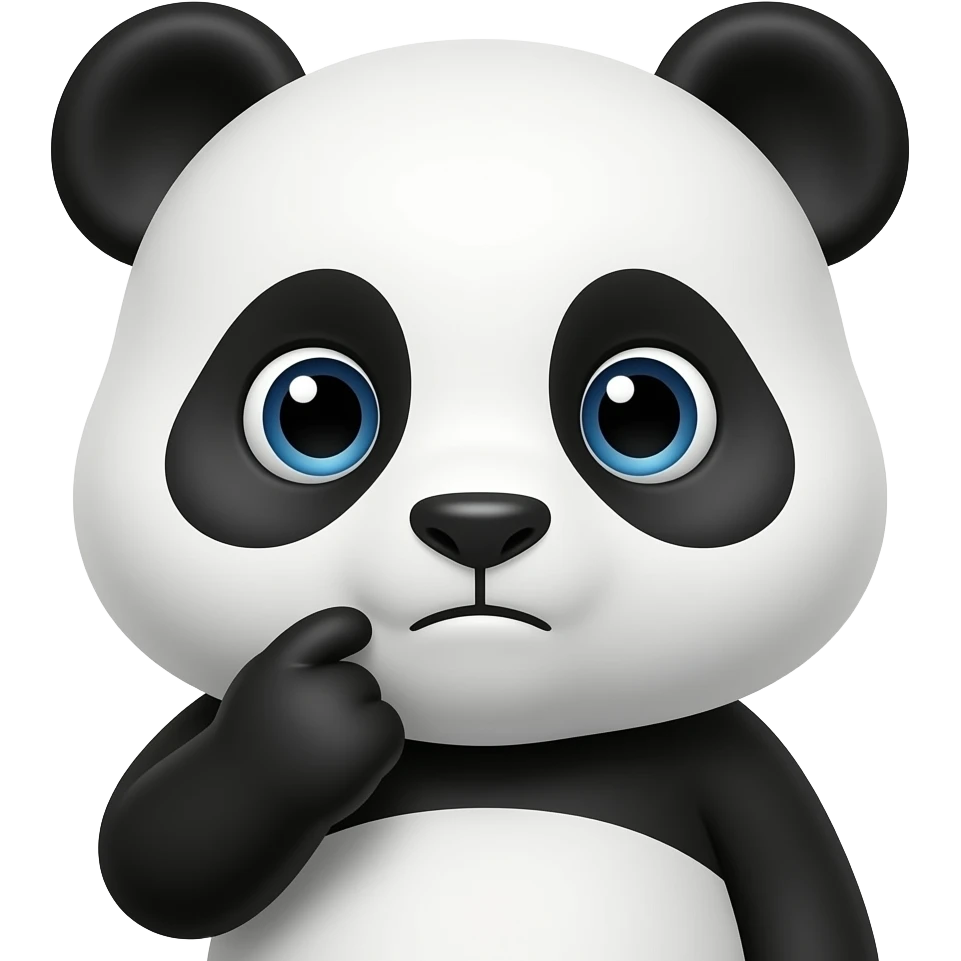 Can you make me a emoji of a insecure panda ho think so much and I can upload it on someone who call me emoji
