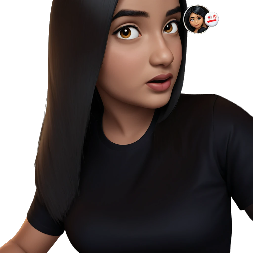 realistic portrait of girl emoji