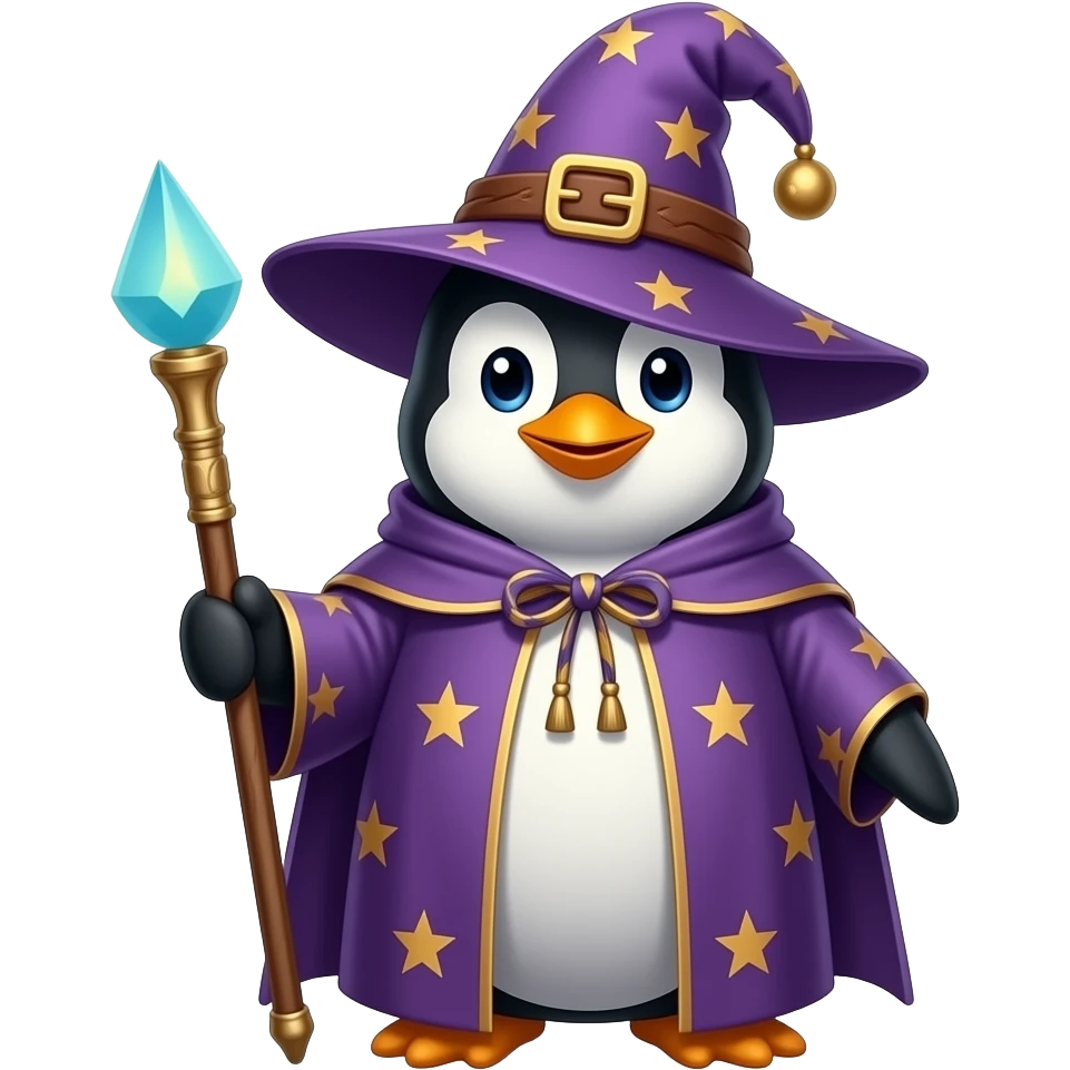 Penguin Wizard emoji