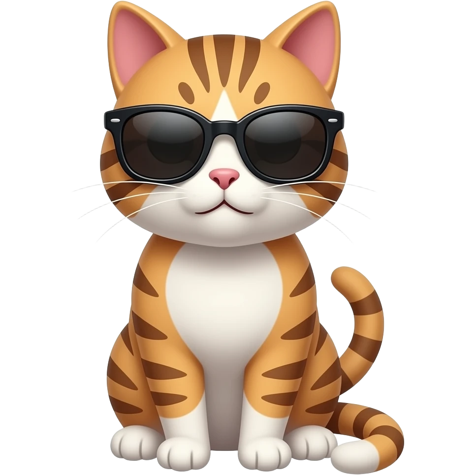 Cat wearing sunglasses emoji