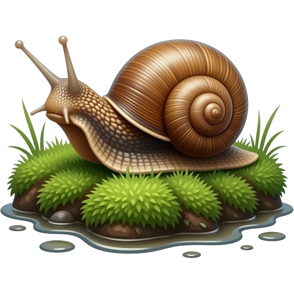 An old snail emoji