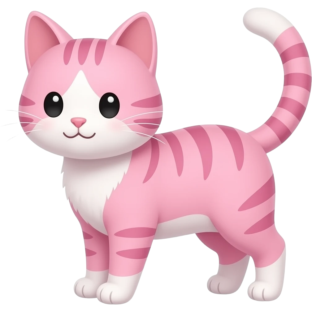 kawaii pink cats emoji