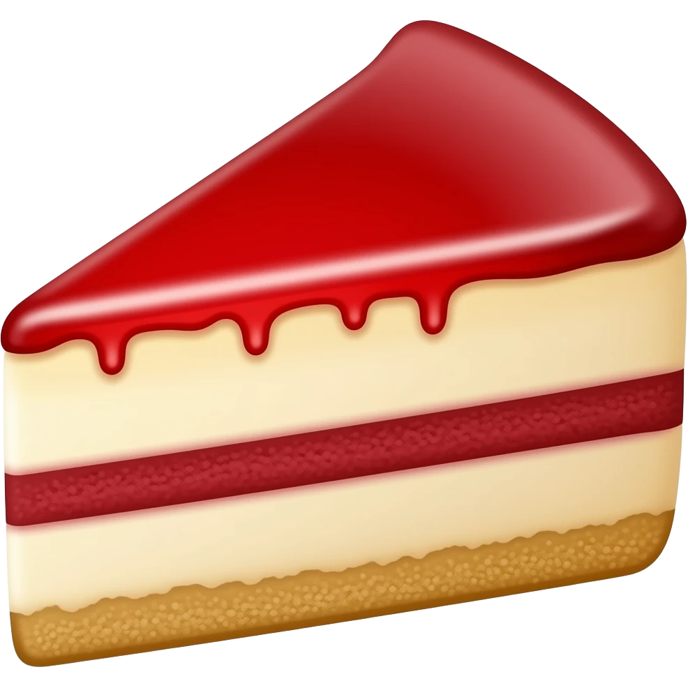 Red velvet cheesecake emoji
