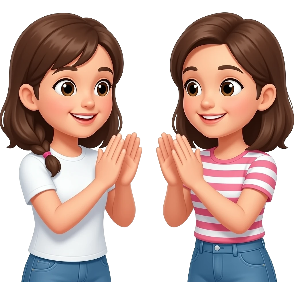 Video de Juego de Choque de palmas entre chicas emoji