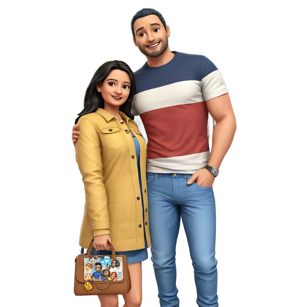 cool couple in denim emoji