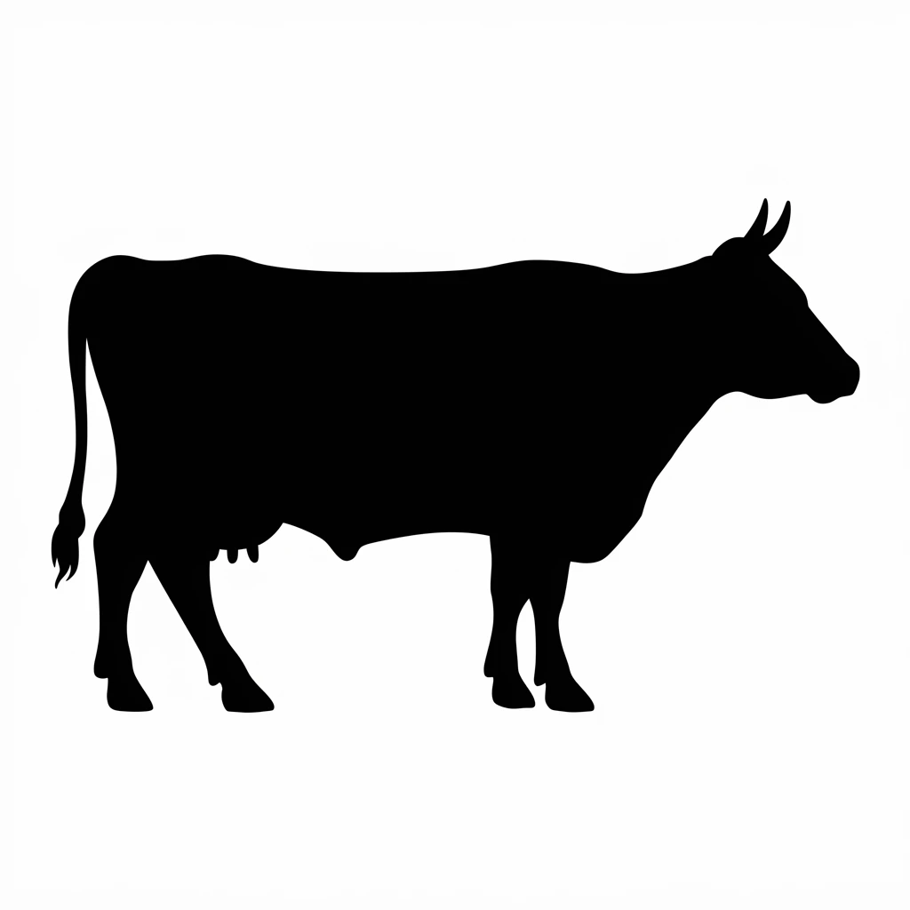 Cow icon black silhouette emoji