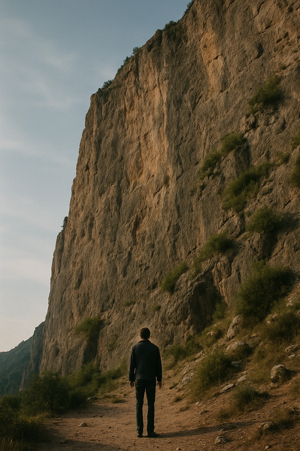 standing at the foot of the cliff emoji