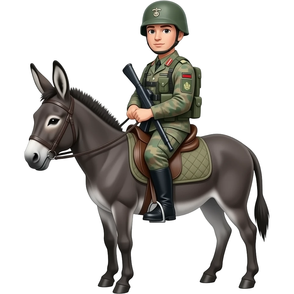 Bundeswehr on donkey emoji
