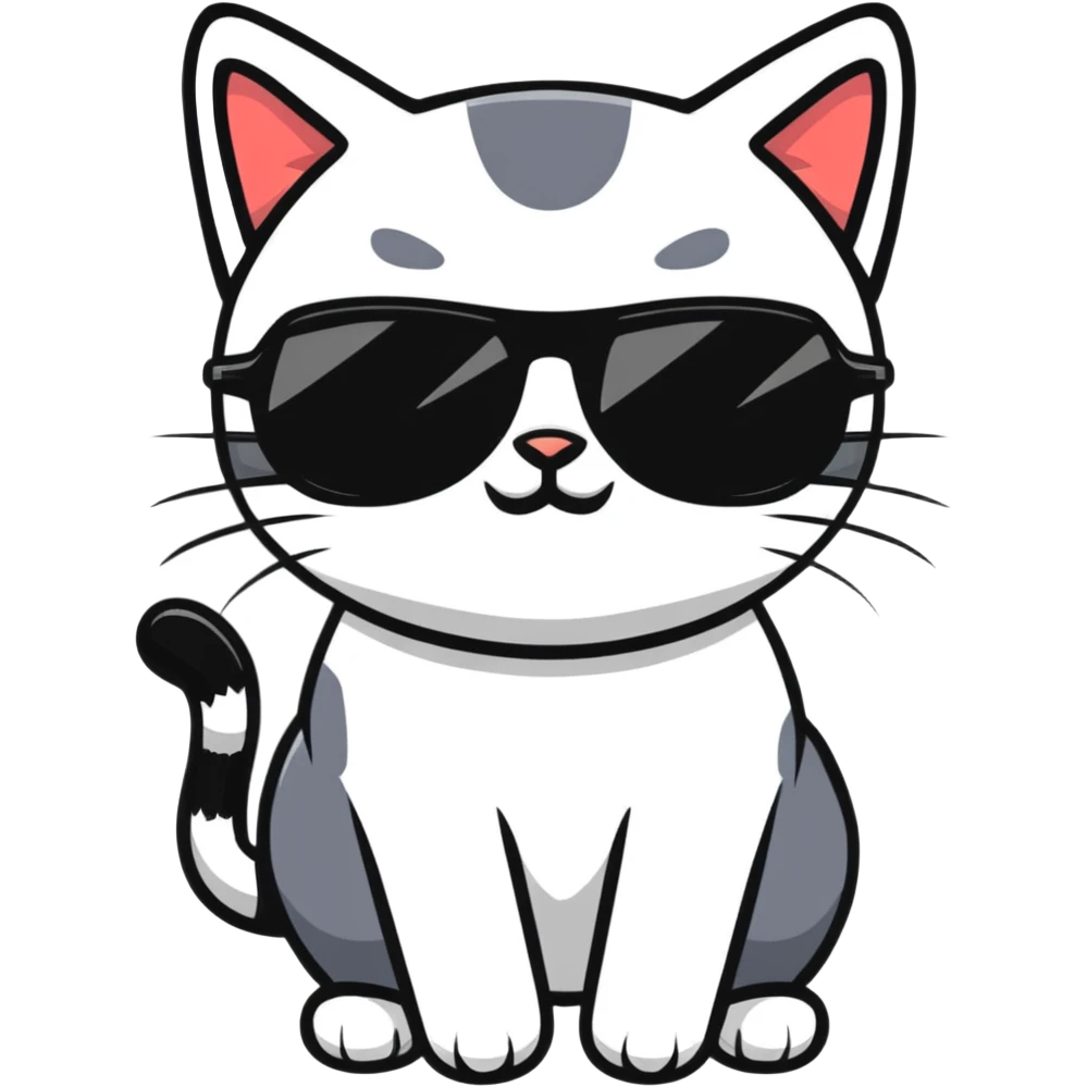 Cat with sunglasses emoji
