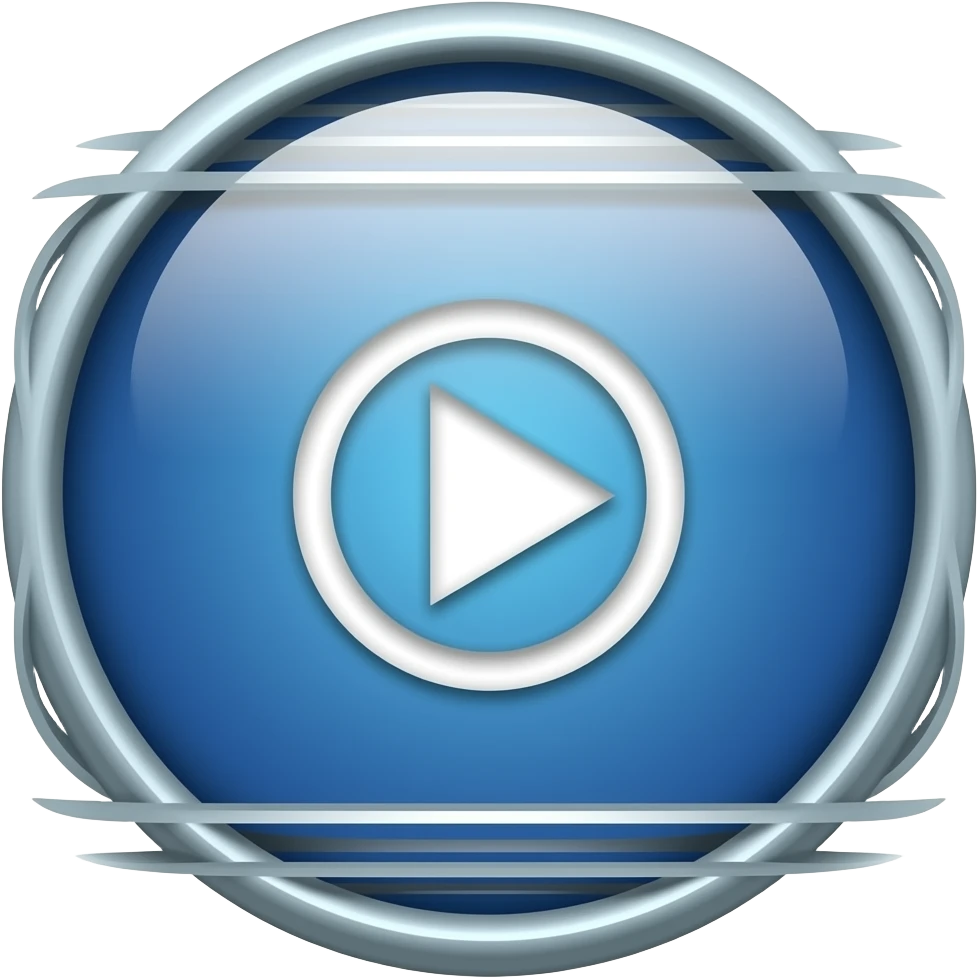 A video image as seen in a video player with a play icon emoji