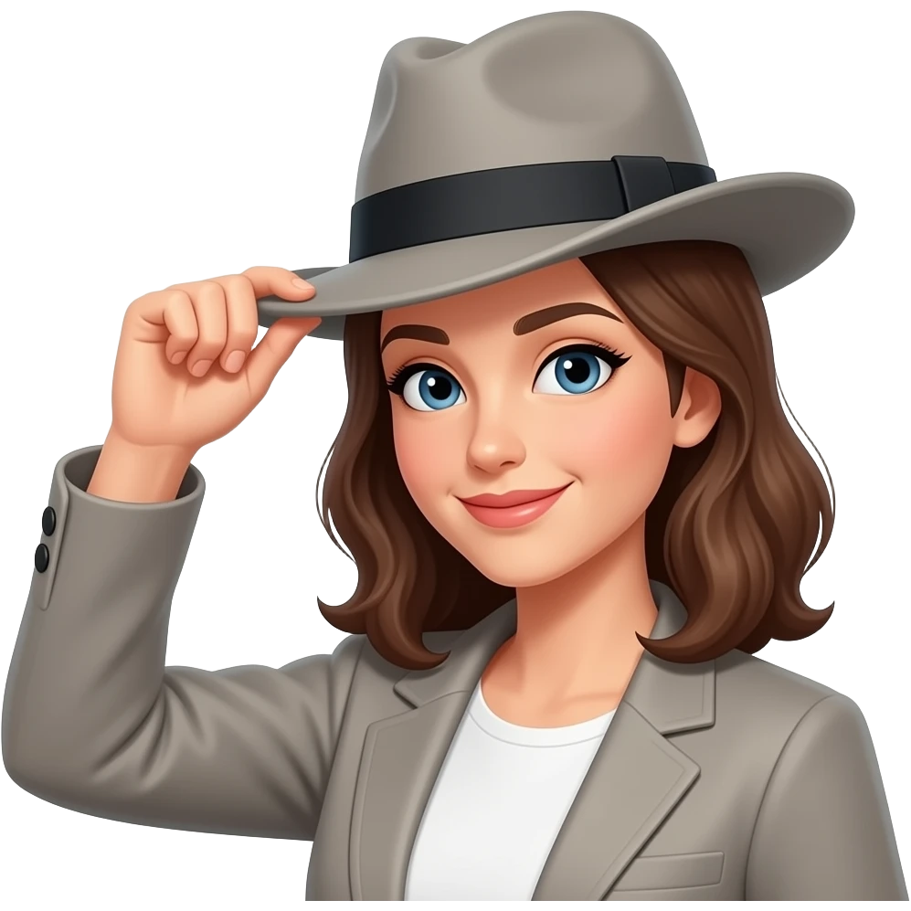 Hat tip female emoji