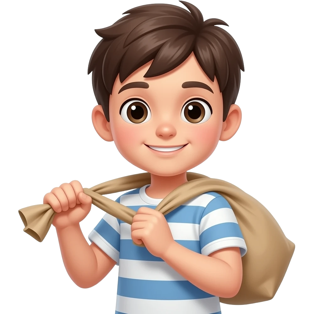 chico cargando saco emoji