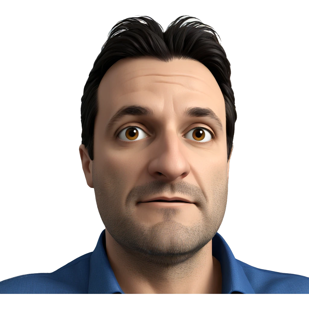 blue shirt portrait of male emoji