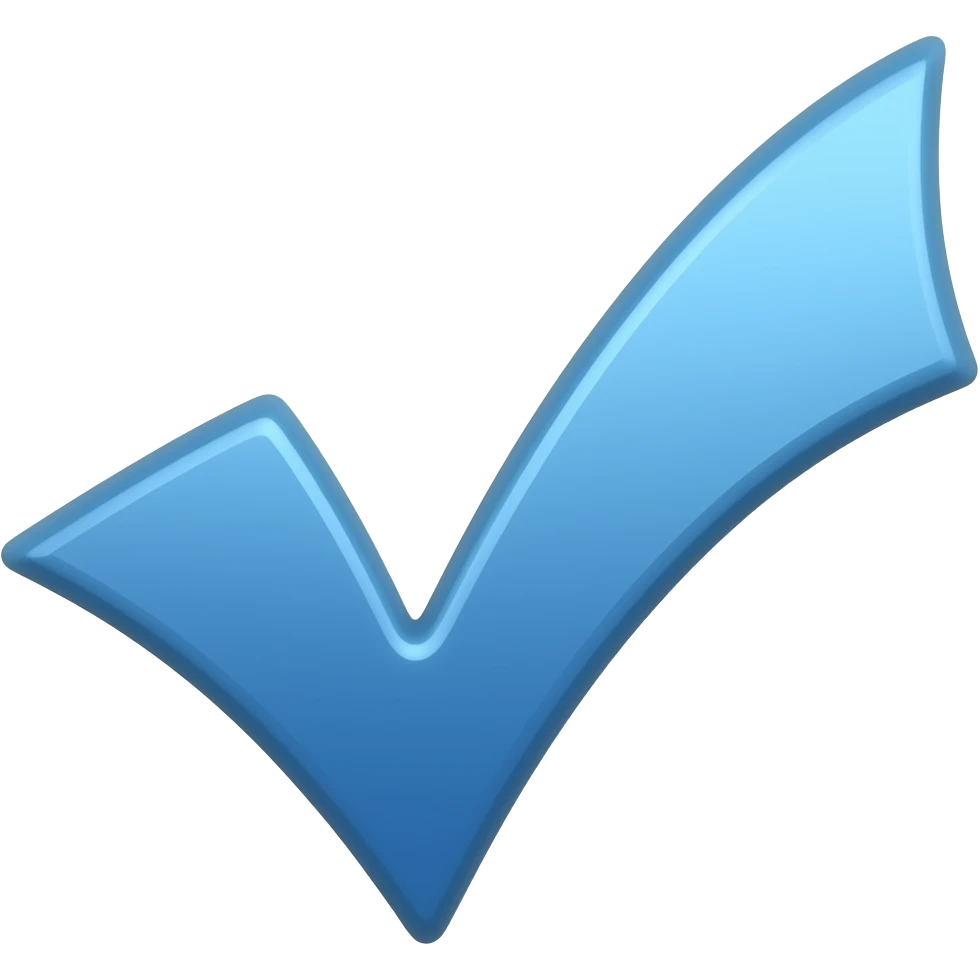 Faça um simbolo de verificado azul emoji