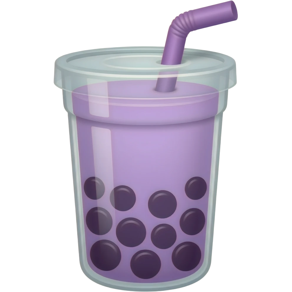 Pastel purple  bubble tea emoji