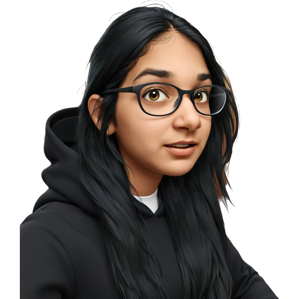 girl with long black hair emoji