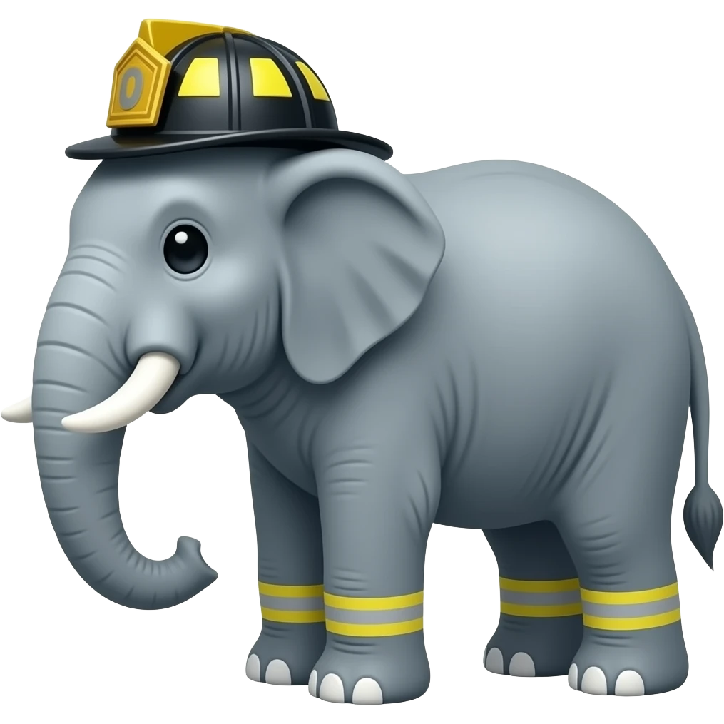 firefighter elephant emoji