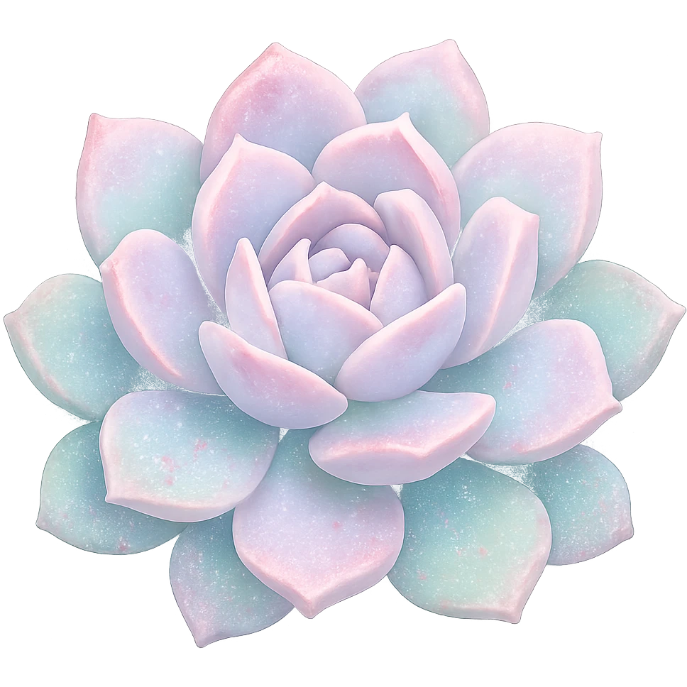 sparkly pastel succulent plant emoji