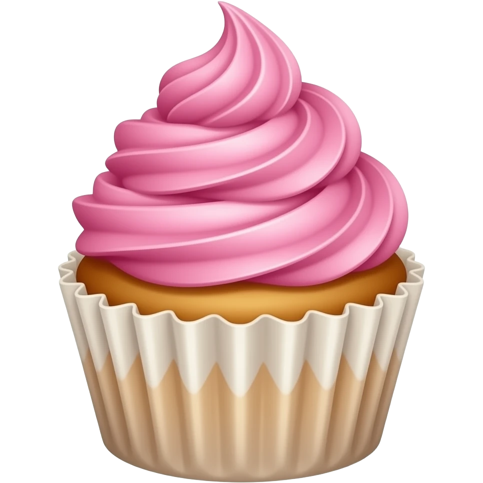 Cupcake with pink icing emoji