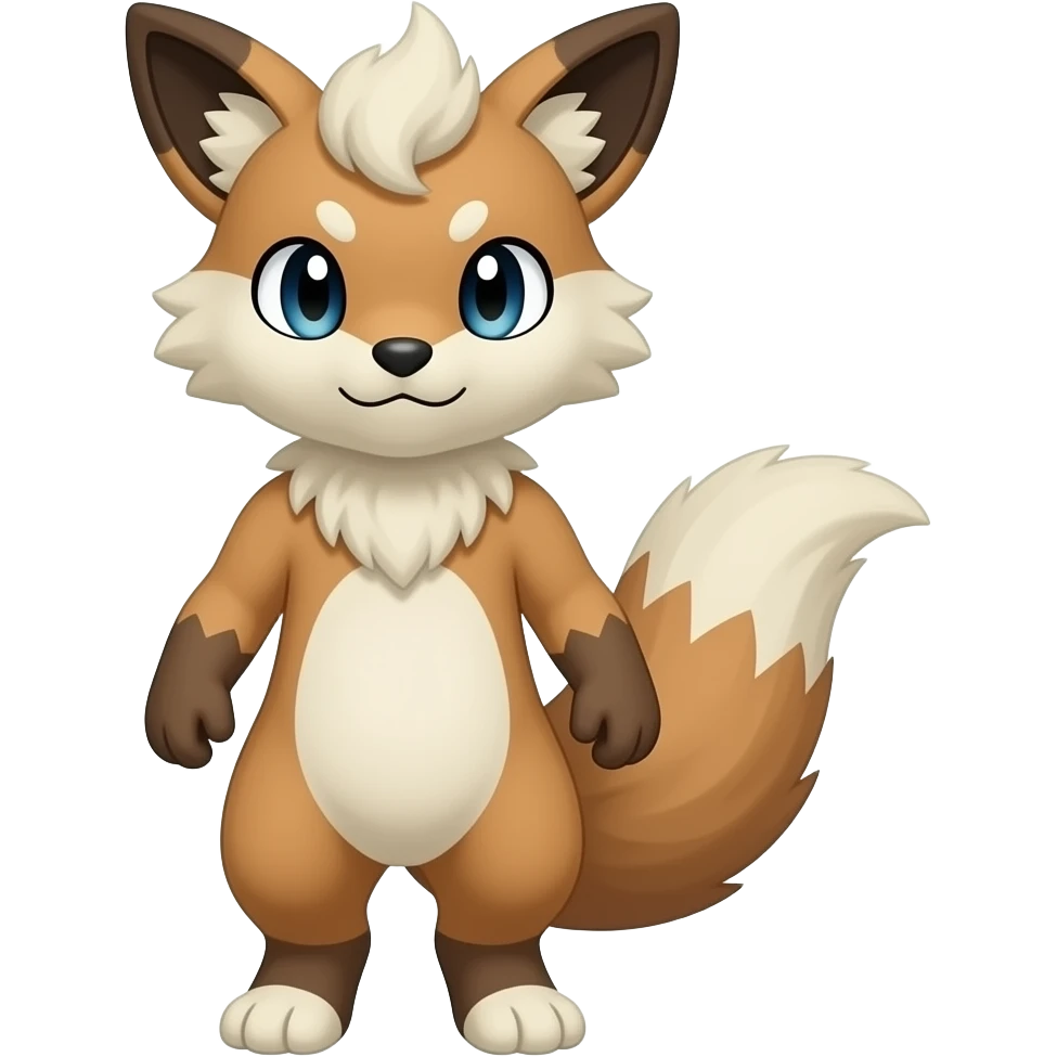 Randomly marked randomly colored Absol-Furret-Genet-Tanuki-Ermine-hybrid emoji