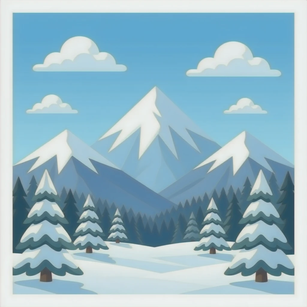 Snow-covered mountains emoji
