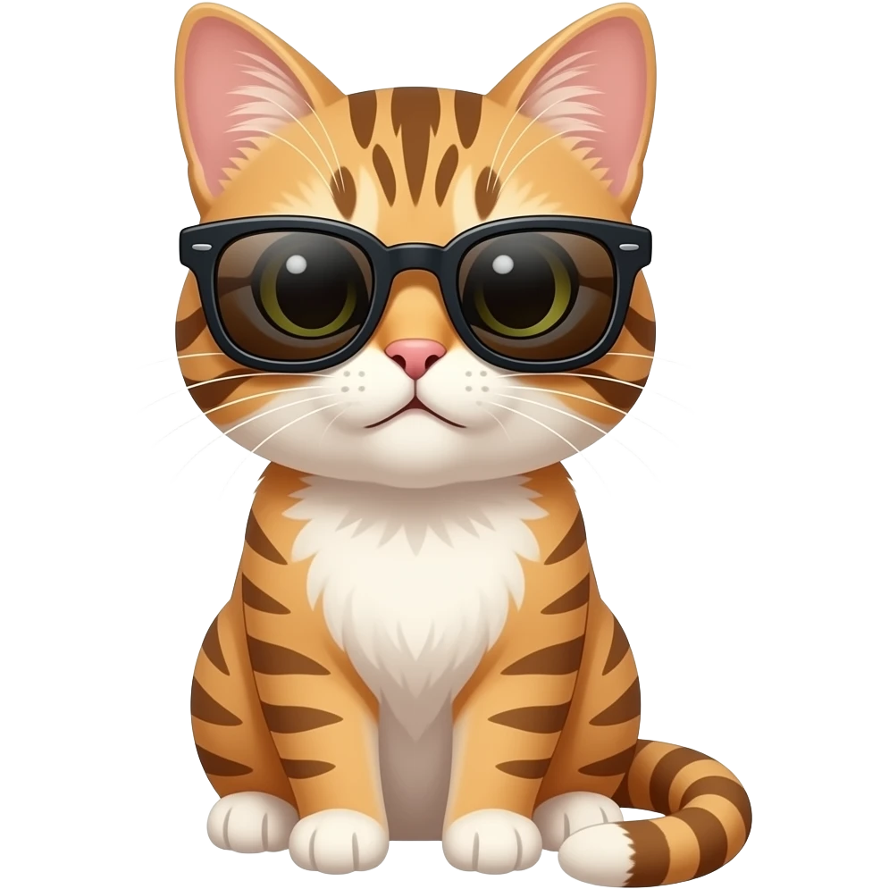 Cat wearing sunglasses emoji