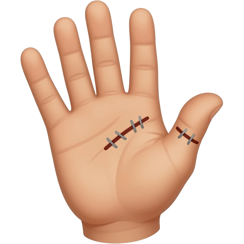 Thumb stitches emoji