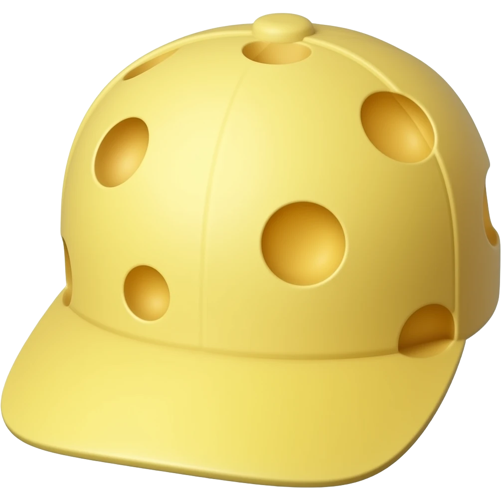 round swiss cheese hat emoji