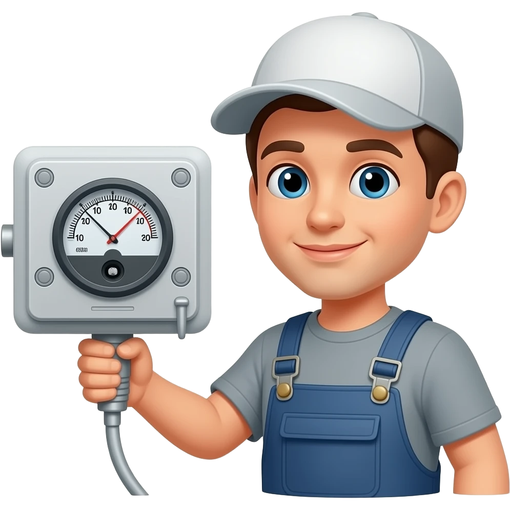 Electric technician installing light meters emoji