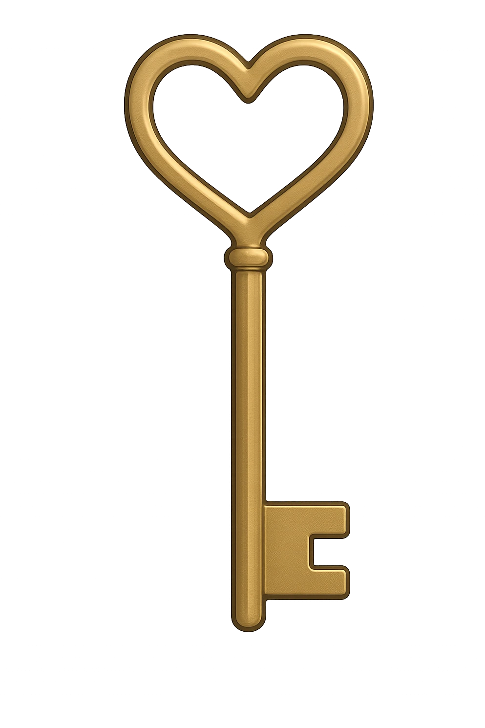 key with a heart-shaped bow, no background emoji