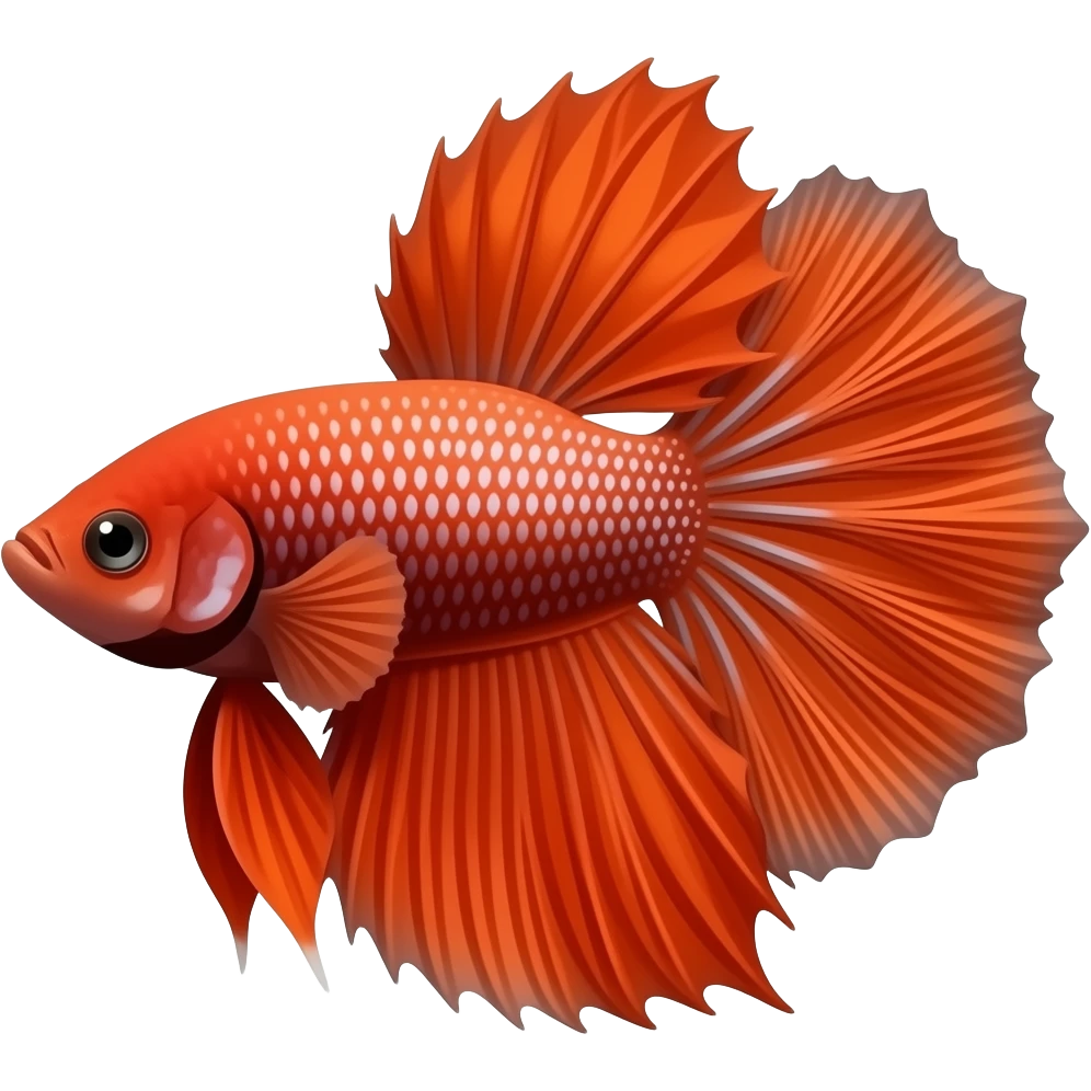 Red and orange Betta fish emoji