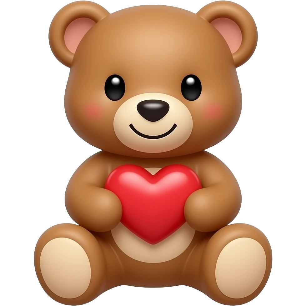 Osito amoroso con corazon emoji
