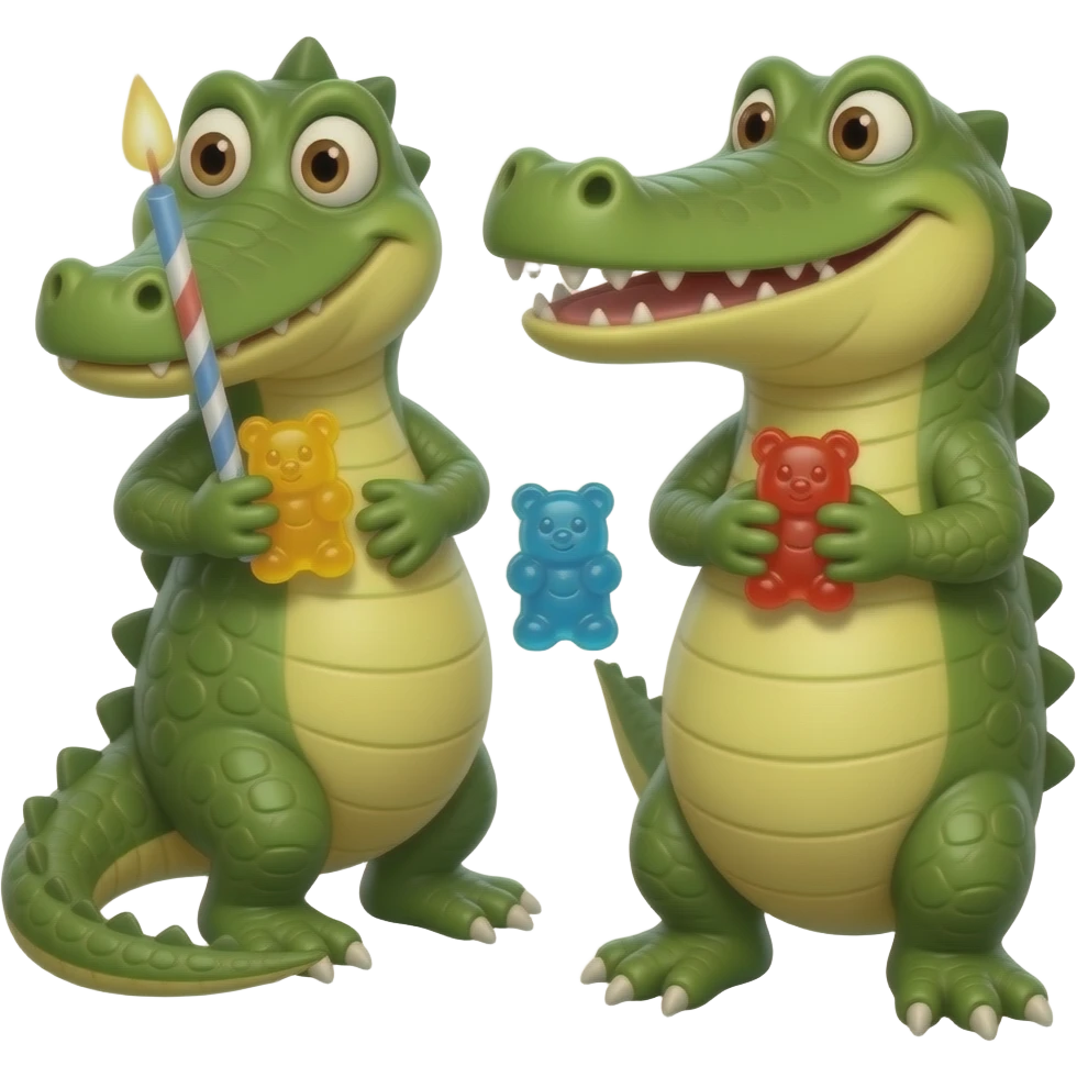 alligatorgummy bear Party emoji