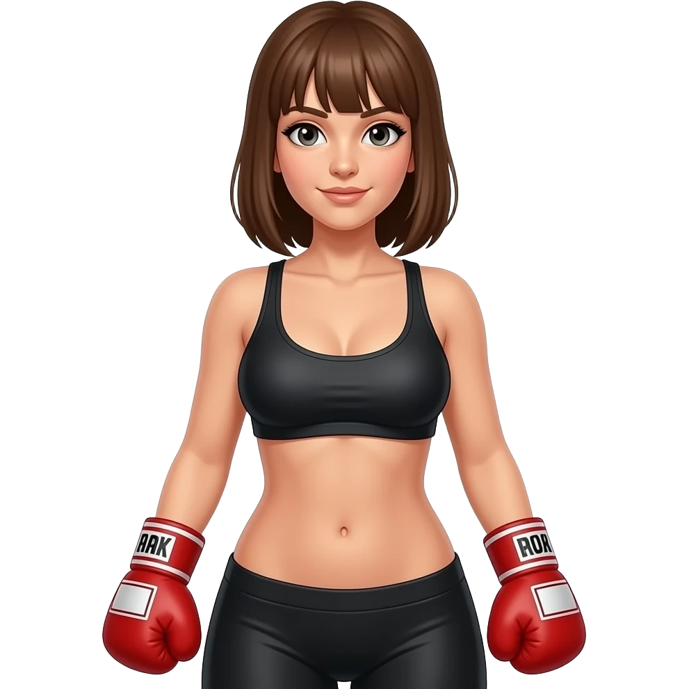 Female cumming topless boxing emoji