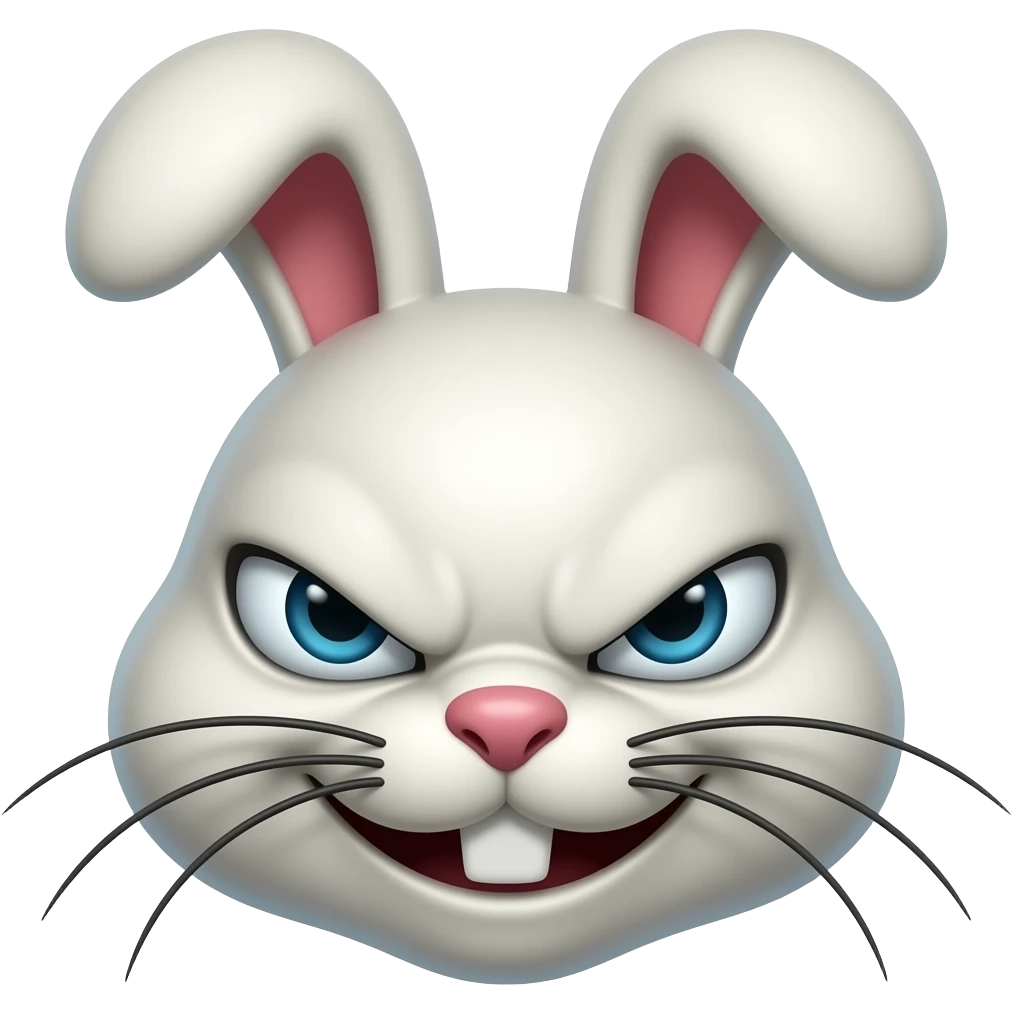 Haz un emoji de conejo malvado emoji