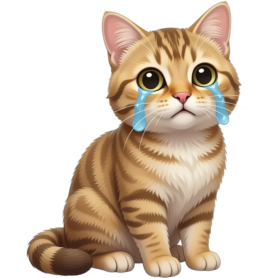 Un gato llorando emoji