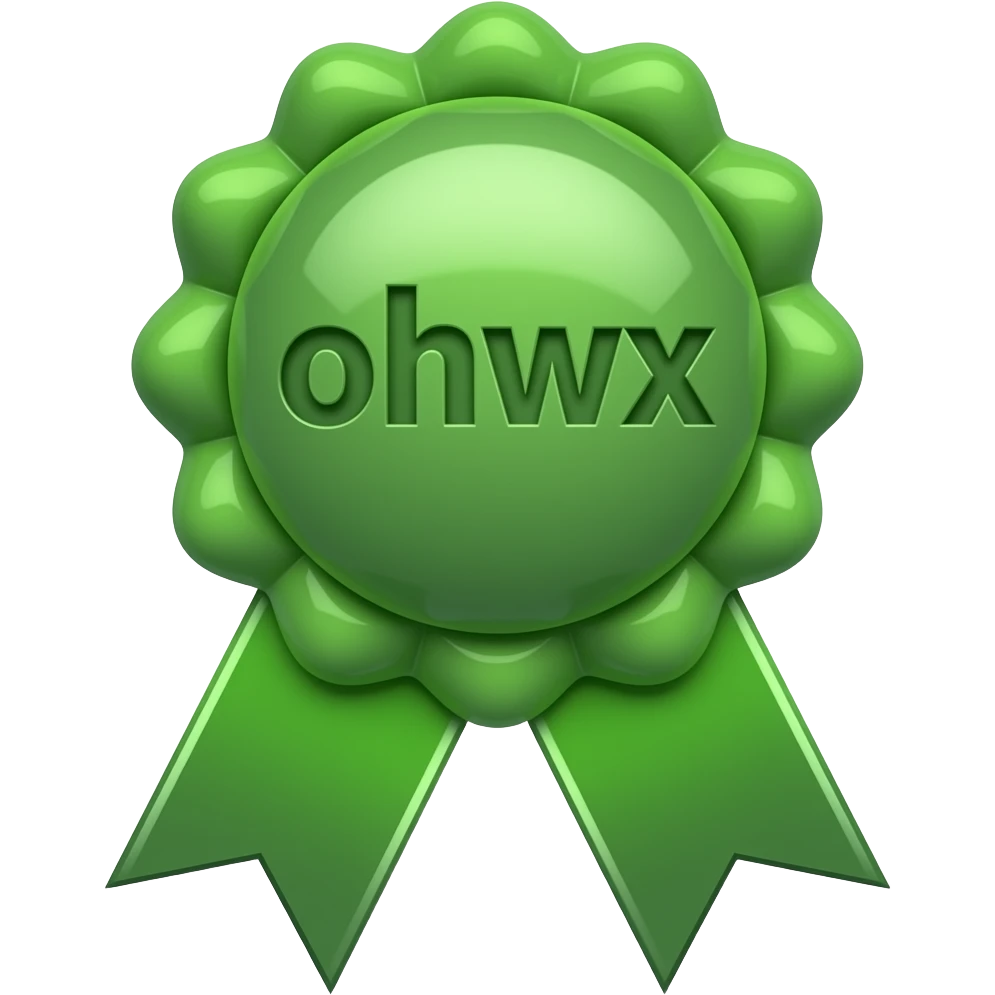 green Ribbon Badge that says emoji