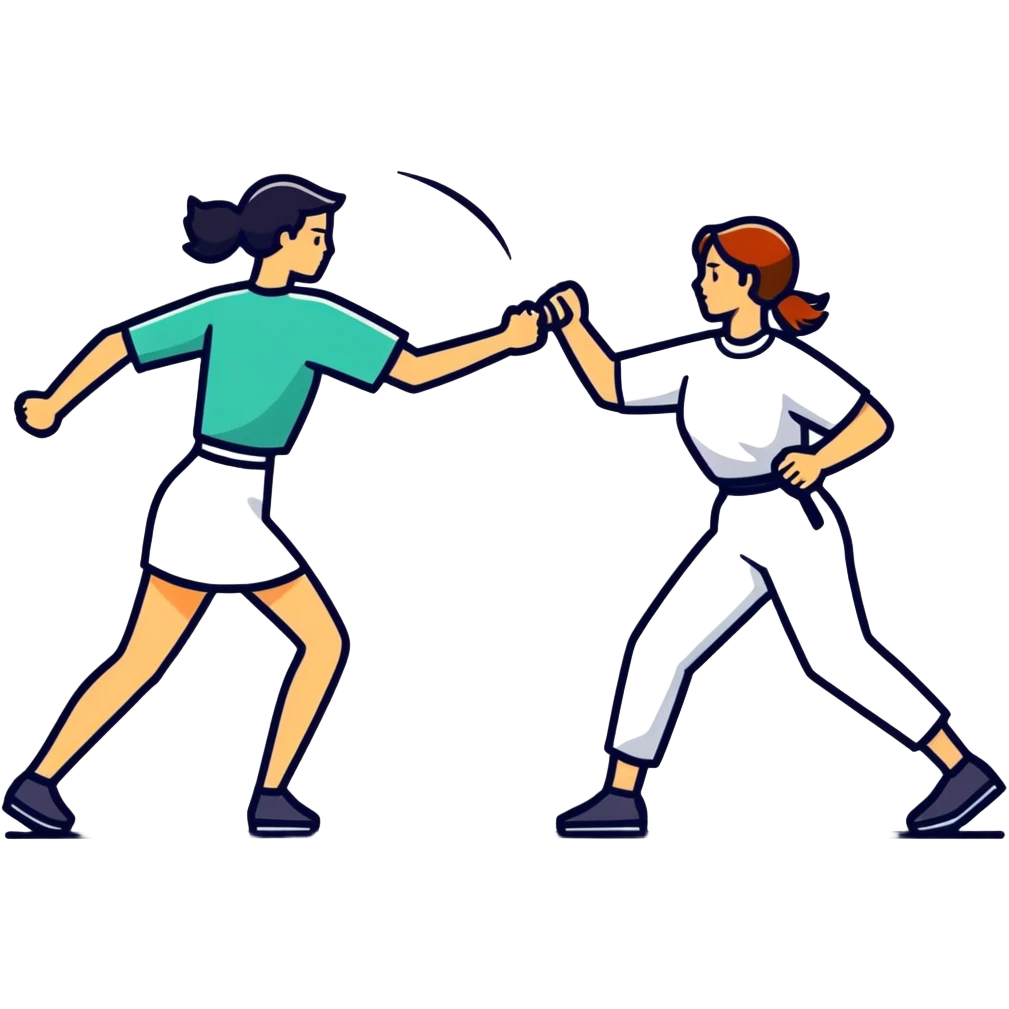 woman beating a man emoji