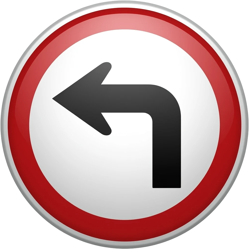 sign of left hand trafic emoji