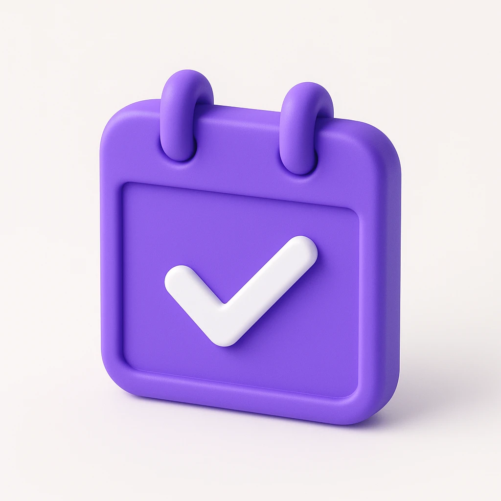 A "schedule clear" illustration for the empty state of a page emoji