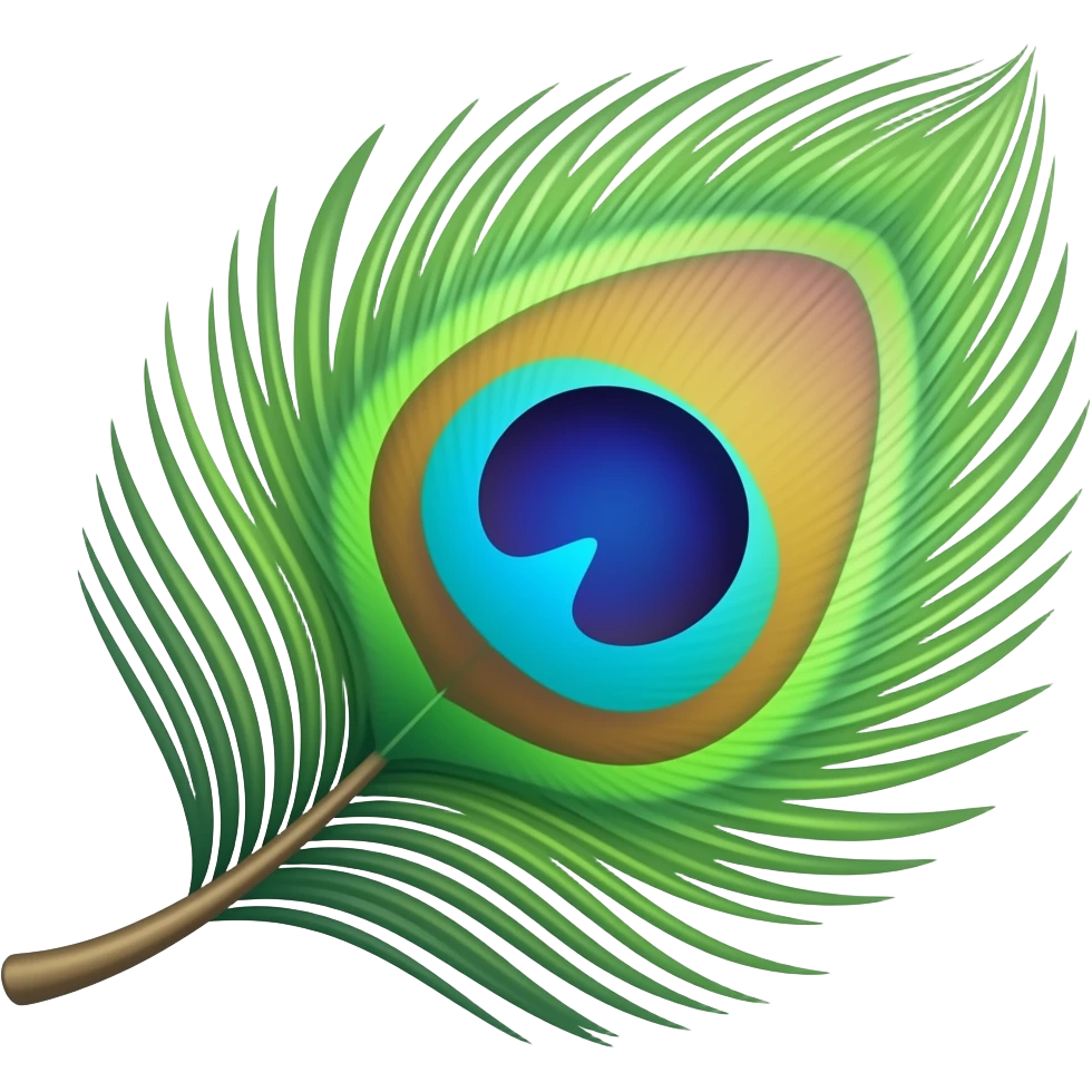 Peacock feather emoji