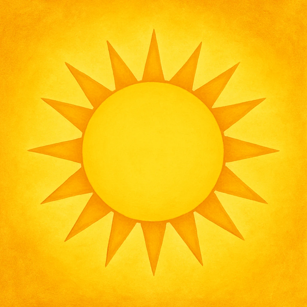 Сгенерируй мне желтое солнце emoji