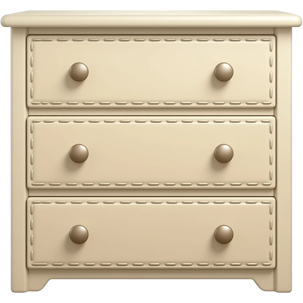 leather drawer with light cream emoji