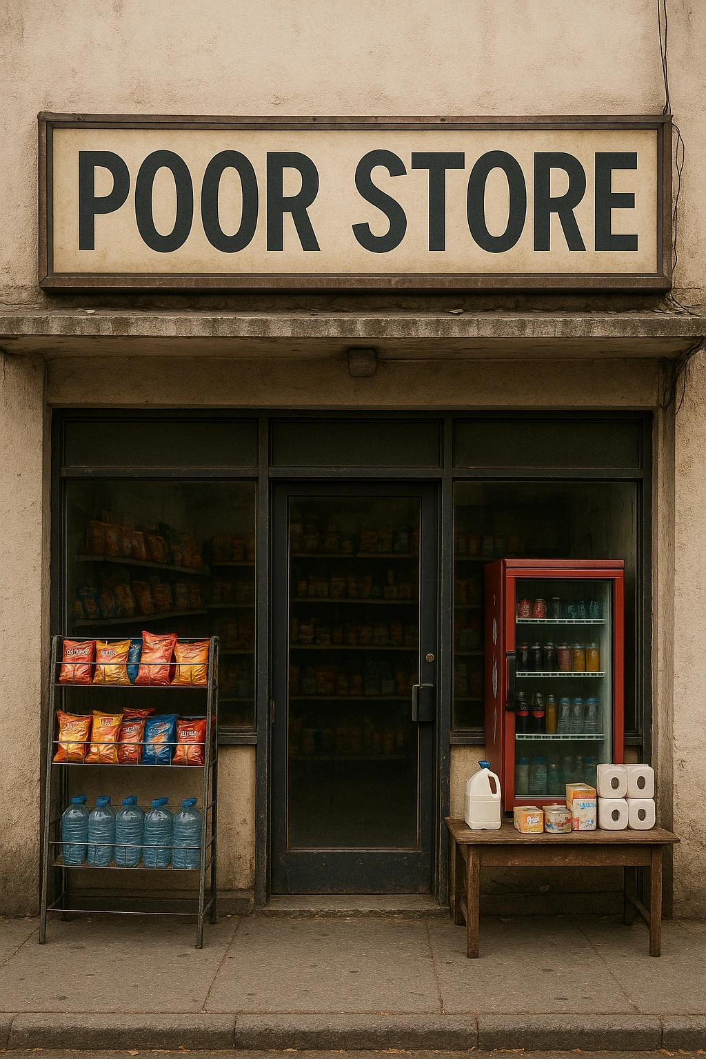 Convenience store named poor store and more emoji
