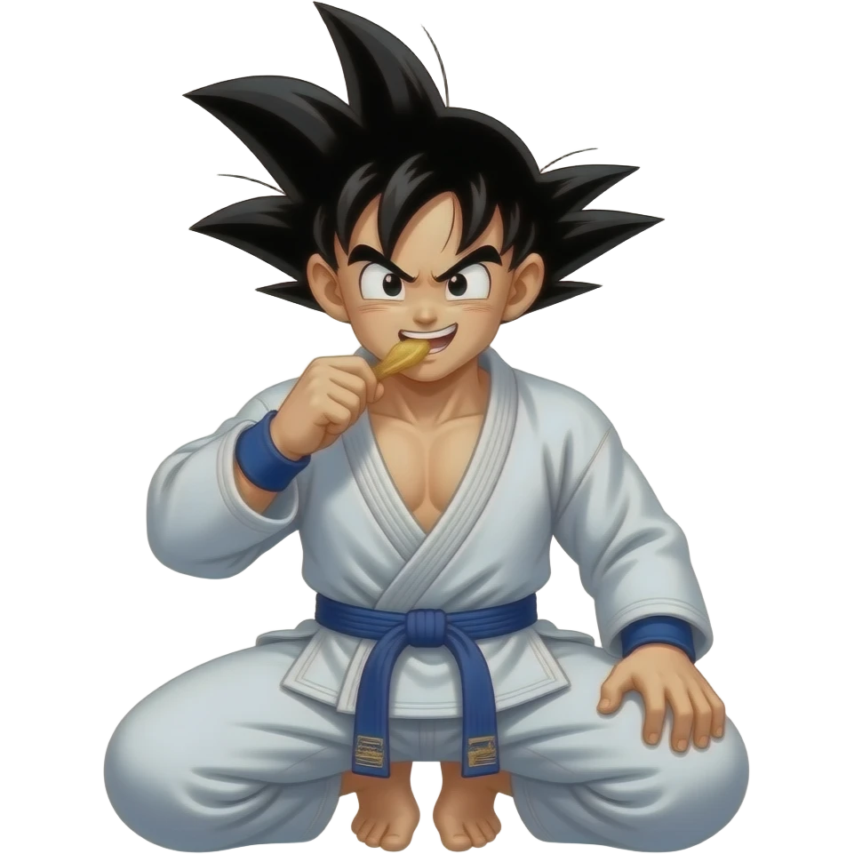 Bjj goku comiendo emoji