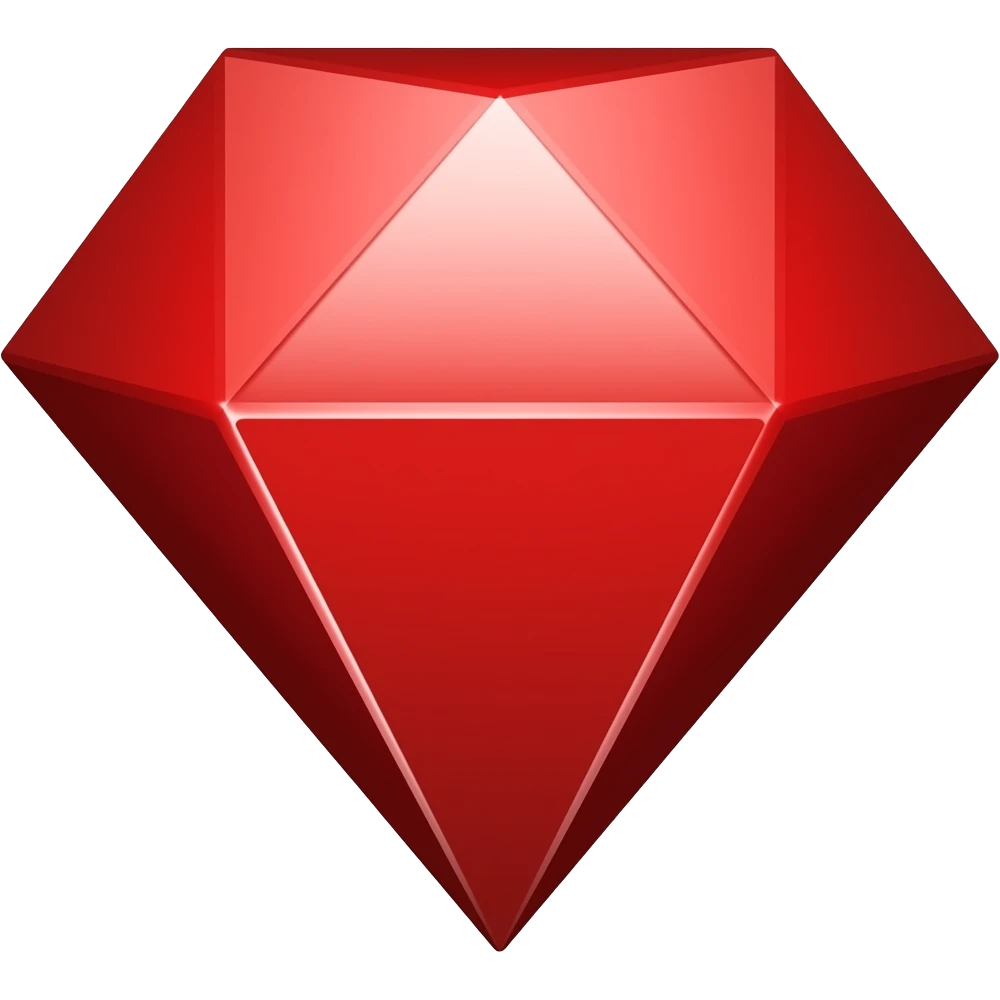 rombo rojo figura emoji